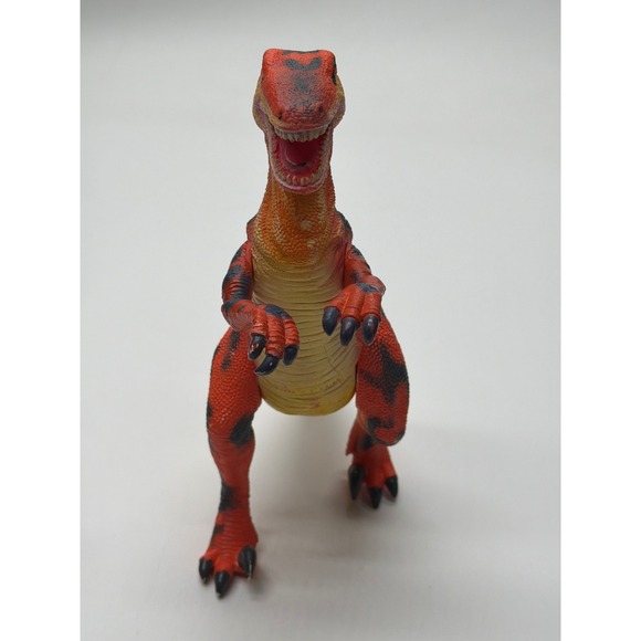 M.T. Other - Vintage 1992 MT China Velociraptor Dinosaur Action Figure Red Black 12 Inch